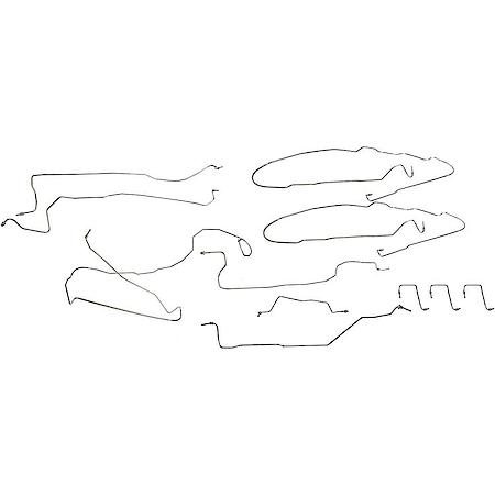 Stainless Steel Complete Pre-Formed Brake Line Kit: Exact Fit