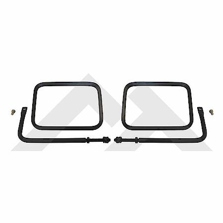 Trail Mirror Set, Left And Right, Black Textured, 2 Mirrors
