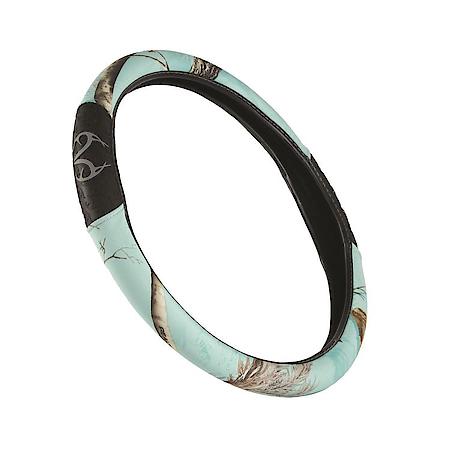 Antler 2 Grip Steering Wheel Cover: Polyester, Fits 15-15.5", Cool Mint Camo