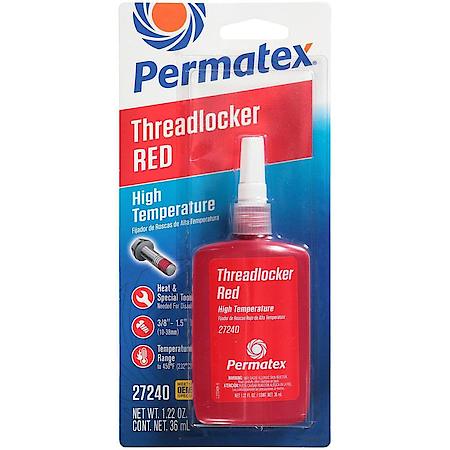 Red Threadlocker: High Temperature, For Heavy-Duty Applications, 36 mL