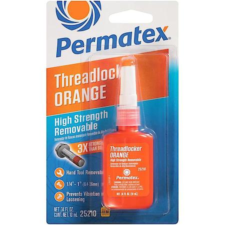 Orange Threadlocker: High Strength, Removable, 10 ml
