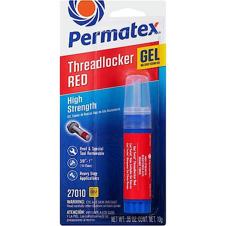Red Gel Threadlocker: High Strength, 10g