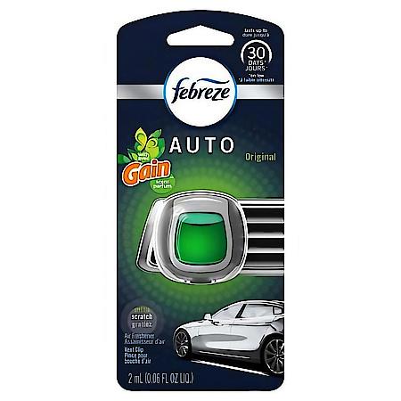 Car Vent Clip Air Freshener, 30 Day Odor Elimination, Gain Scented, 1 Pack