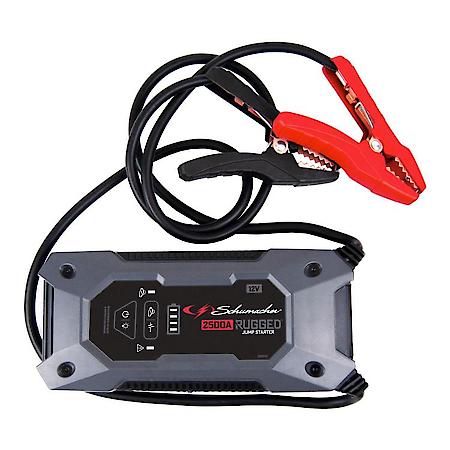 RUGGED 3-in-1 12V Lithium 2500A Jump Starter and Portable Power Pack: 2.4A USB