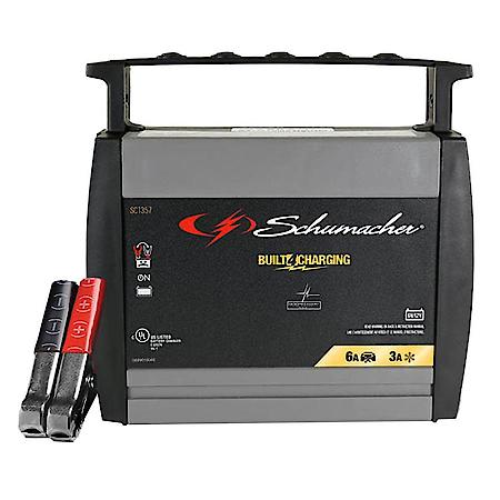 3-in-1 6V/12V Fully Automatic 6A Battery Charger and Maintainer