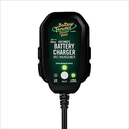 Battery Tender 12V, 800mA Selectable Lead Acid/Lithium Battery Charger
