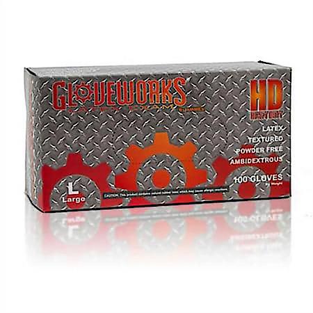 M Gloveworks Hd P/F Textured Latex Gloves - Case