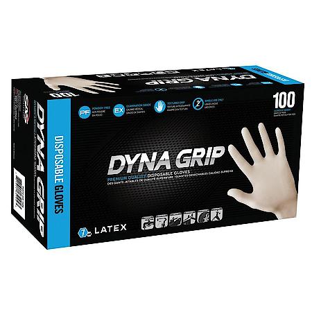 7 mil Powder-Free Exam-Grade Premium Disposable Latex Glove, 100/BX Large