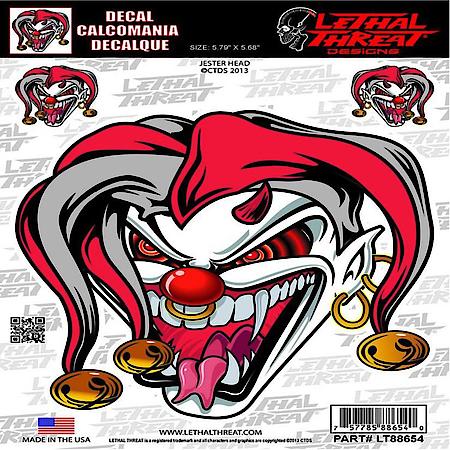 Pierced Jester Head Decal