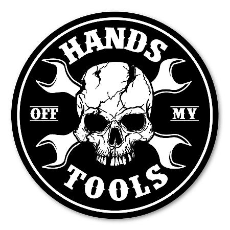 Hands Off My Tools Magnet: Car Magnet, 4" Diameter, 1 Pack