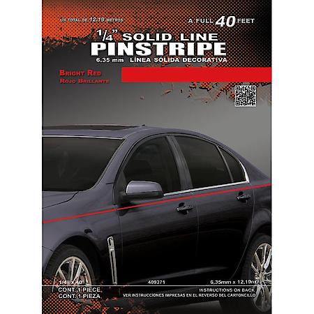 1/4"X40' Solid Red Pin Stripe