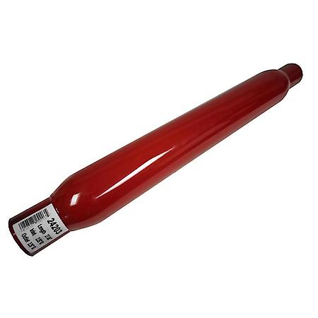 Glasspack Muffler Uni Fit Powdercoated Steel 22" L, 2.25" In, 2.25" Out, Round