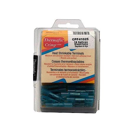 Heat Shrinkable Splices - 14-16 Gauge, Blue - Material Nylon