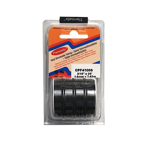 Heat Shrinkable Tubing - Black Spool - Material Cross-linked polyolefin - 3/16"Dia.