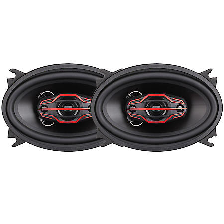 4" x 6" 4-Way Car Speakers: High Quality Audio, Fits 4" x 6" Openings, 80 Watts