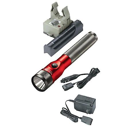 Stinger LED Rechargeable Flashlight with AC/DC and PiggyBack - Red