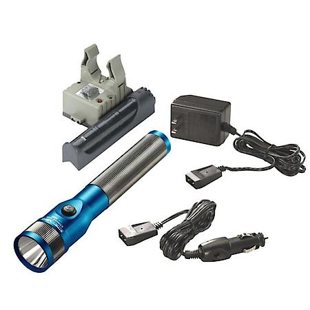 Stinger LED Rechargeable Flashlight with AC/DC and PiggyBack - Blue