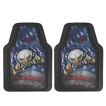 Lethal Threat USA Eagle Floor Mats 2PC, Black