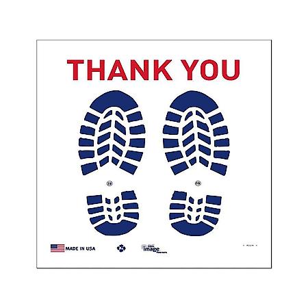 Paper Floor Mats, "Thank You" Boot Print, 17" x 19" - 500 Per Box