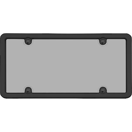Ultimate Black/Smoke License/Novelty Plate Frame with Anti-Theft Locking