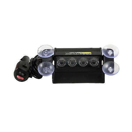 Rocky 4 Pro Plug and Play Windshield Mount Safety Strobe Light - White