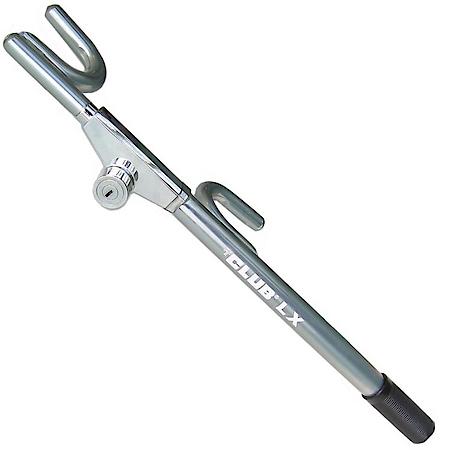 LX Chrome Steering Wheel Lock: Anti Theft Device, Red