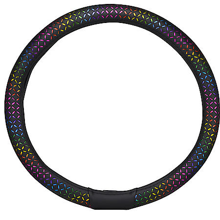 Rainbow Steering Wheel Cover: HyperFlex Core, Fits 14.5-15.5"