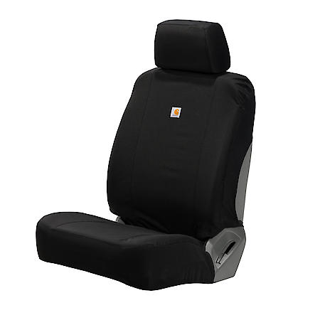 Seat Cover: Black, Nylon, Low Back, Water Repellent, Universal, 1 Pk