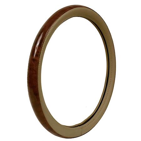 Steering Wheel Cover- Luxury Tan Wood
