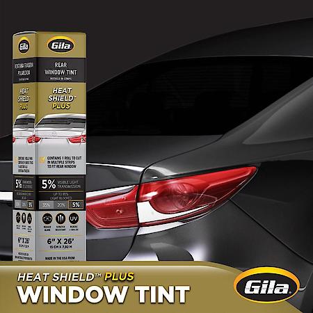 HEAT SHIELD PLUS 5% VLT Rear Window Automotive DIY Window Tint Heat Control, 6 Inch x 26 Feet