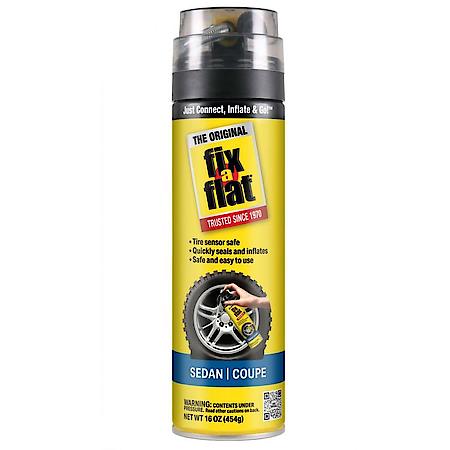 Instant Flat Tire Sealant and Inflator for Sedan and Coupe Vehicles, 16 oz.