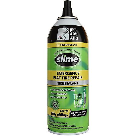 Thru-Core Emergency Flat Tire Sealant: Car/Trailer, Seals Tire Instantly, Safe & Easy to Use, 14 oz.