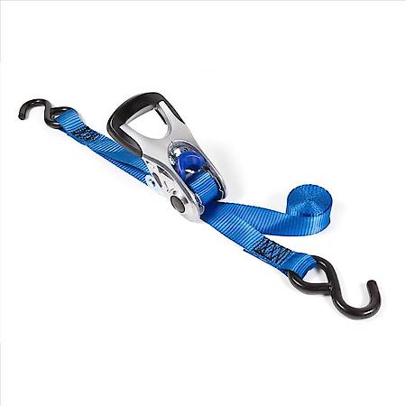 Standard Duty Titan Cast Handle Ratchet Tie Down, 1 In. x 6 Ft., Blue Webbing