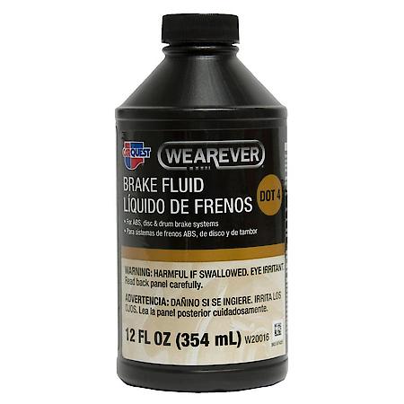 DOT 4 Brake Fluid: Synthetic Formulation, For ABS, Disc, And Drum Brake Systems, 12 oz