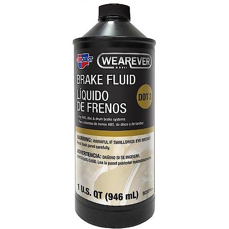 DOT 3 Brake Fluid: Synthetic Formulation, For ABS, Disc, And Drum Brake Systems, 32 oz.