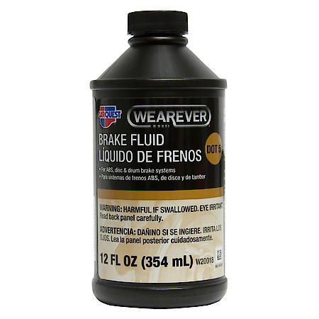 DOT 5 Brake Fluid: Synthetic Formulation, Reduces Corrosion, 12 oz.