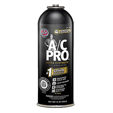 Ultra Synthetic R-134a Refrigerant: With Stop Leak Formula, Seals & Extends A/C Life, 12 oz.