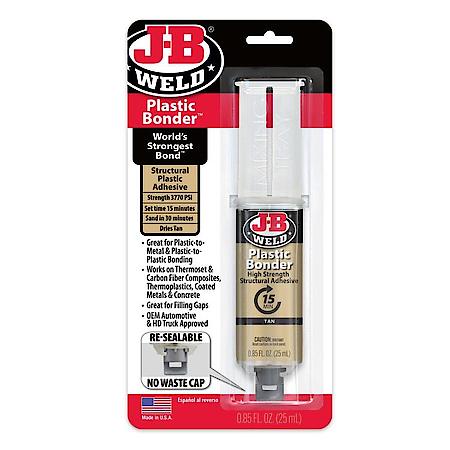 Quick-Setting, Two-Part Urethane Adhesive for Repairs, Tan, 25 mL