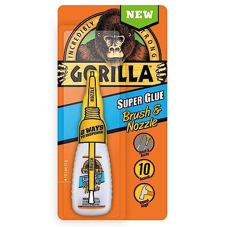 Super Glue with Brush & Nozzle for Strong, Fast Repairs