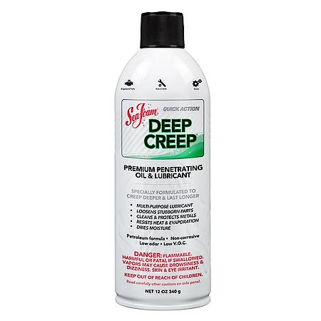 Deep Creep; penetrating oil and lubricant, frees rusted parts and lubricates equipment, 12 oz.