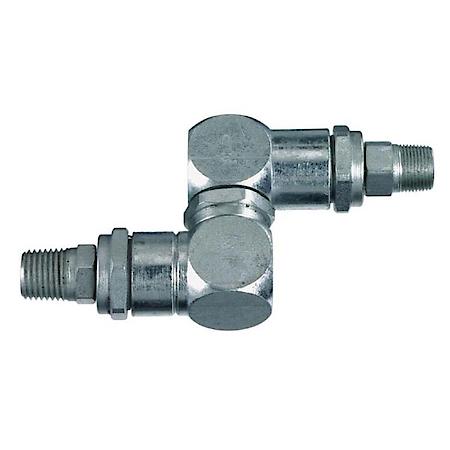 Universal Swivel Nozzle for Use with Grease Pumps, Thread size 1/2-27(m) x 1/4 NPT (m)