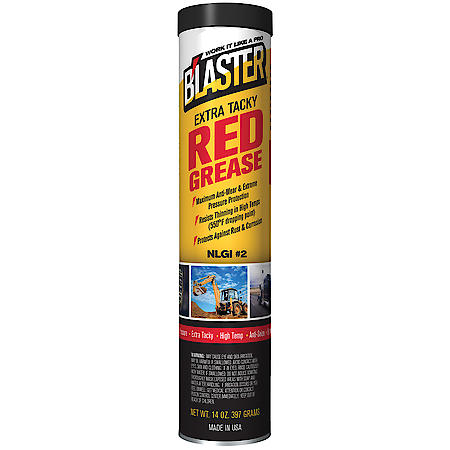 Extra Tacky Red Grease, High Temp Protection and Lubrication 14 oz.