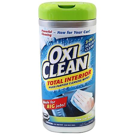 Total Interior Multi-Purpose Wipes: 2-Sided Scrubbing & Cleaning Wipes, 30 Pack