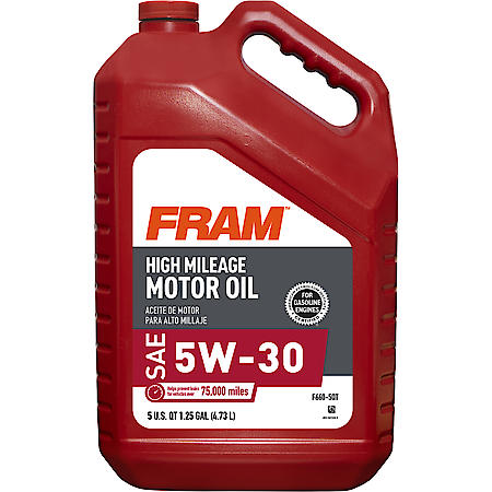 5W-30 High Mileage Conventional Motor Oil: Restores Seals to Reduce Oil Consumption, 5 Quart
