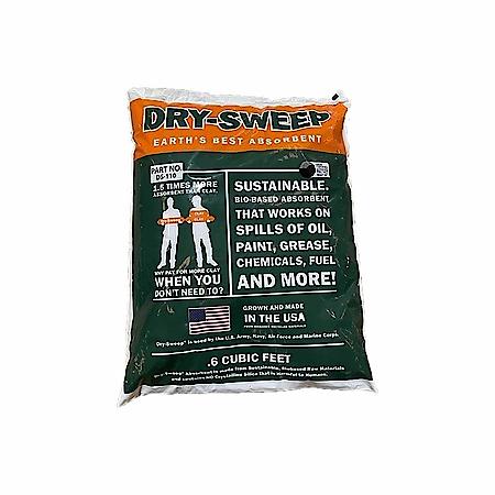 Dry-Sweep: Granular Oil Absorbent, USDA Bio-Preferred, 0.6 cubic ft bag