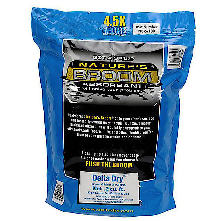 Bio-Based Oil Absorbent: 4.5x More Absorbent than Clay, 0.2 Cubic Ft Pouch