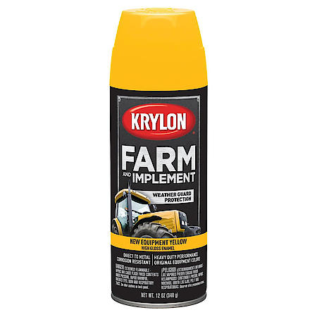 Farm & Implement Spray Paint: New Equipment Yellow , Aerosol, Direct to Metal, 12 Oz