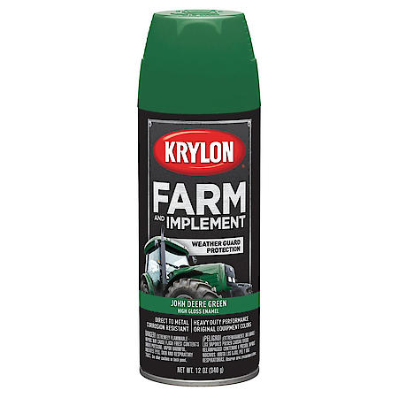 Farm & Implement Spray Paint: John Deere Green, Aerosol, Direct to Metal, 12 Oz
