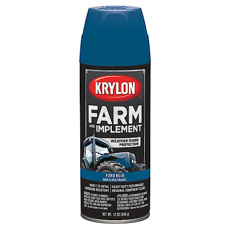 Farm & Implement Spray Paint: Ford Blue, Aerosol, Direct to Metal, 12 Oz