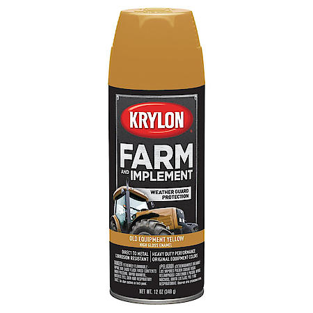Farm & Implement Spray Paint: Old Equipment Cat Yellow, Aerosol, Direct to Metal, 12 Oz
